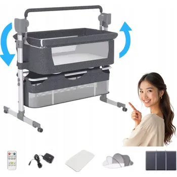 Elektrická kolébka Magic 60 x 105 cm šedá