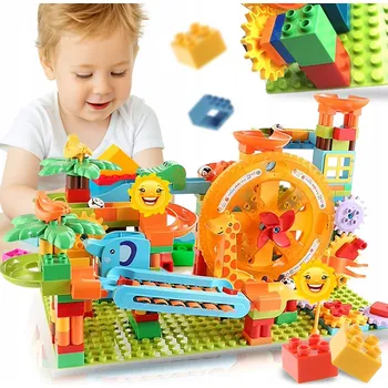 ostatní stavebnice Kuličková dráha Závodní MEGA SADA Stavebnice 284 DÍLŮ Pro Děti STAVEBNICE