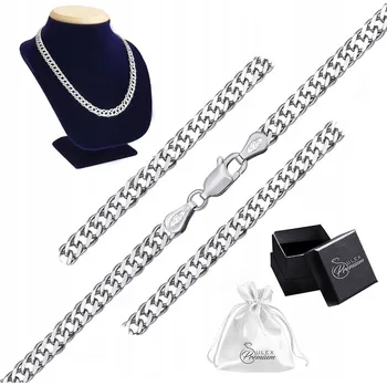 Řetízek Stříbrný řetízek ryzosti 925, vzor Rombo, 55 cm x 4 mm