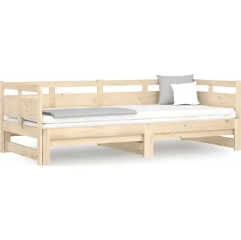 Postel Rozkládací postel, masivní borovicové dřevo, 2x (90x200) cm