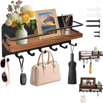 Věšák Dřevěný věšák Bedee černý