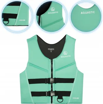 Záchranná vesta AQUASTIC Omni 50N neoprenová tyrkysová L