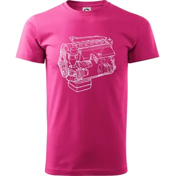 Pánská móda Motor T912 V3S - Klasické pánské triko vyšší gramáže - S ( Purpurová )