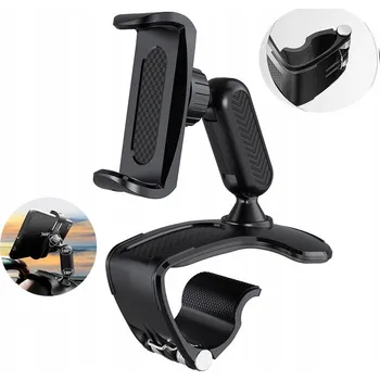 Držák do auta DRŽÁK NA TELEFON DO AUTA KOKPIT DESKA ZRCÁTKO S KLIPS OTOČNÝM O 360°
