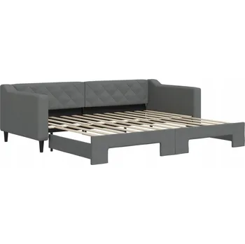 Pohovka Rozkládací lenoška/pohovka tmavě šedá 223 x 100 x 67 cm