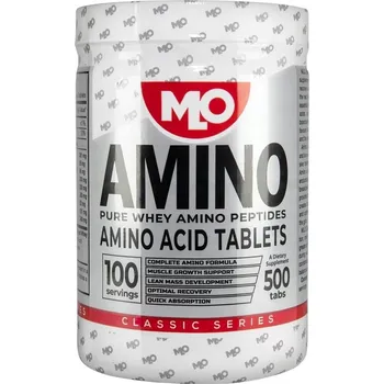 Aminokyselina Tablety MLO AMINO 500 - Aminokyselinový doplněk ve formě tablet MLO Nutrition 300 g bez příchuti