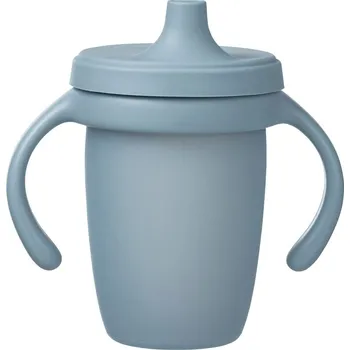 Kojenecká láhev Silikonový hrneček s pítkem 240 ml - modrý