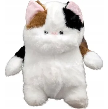 plyšák ELEFUN Plyšák plyšový KOČIČKA 30 cm BAREVNÉ ZÁPLATY 878 0+