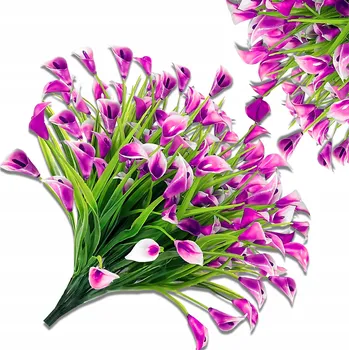 umělá květina Umělé Květy Różowe Lilie Zestaw Dekoracja do vázy KYTICE Kala 5ks