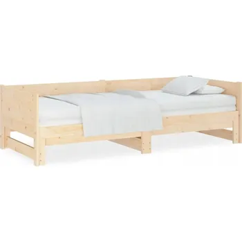 Postel Rozkládací postel, masivní borovicové dřevo, 2x (80x200) cm