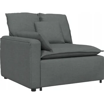 Pohovka Modulární područka k modulární pohovce s polštáři, Tmavě šedá