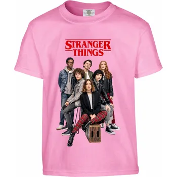 Pánské oblečení Tričko Stranger Things | Heroes Druh: Dětské, Barva: Růžová, Velikost: 122-S
