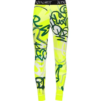 Pánské termo spodky Pánské funkční termo kalhoty premium ALTISPORT VOJ/ALM054TER02 FLUO ZELENÁ S