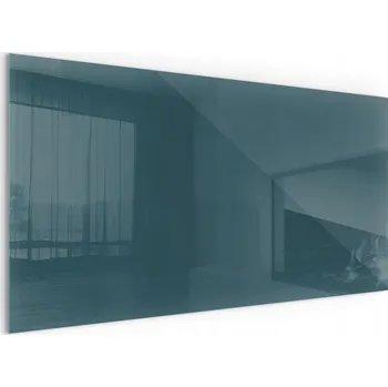 Krbová kamna Skleněná Deska Tvrzená Žáruvzdorná Pod Krbová Kamna Mořská Barva 100x50 cm