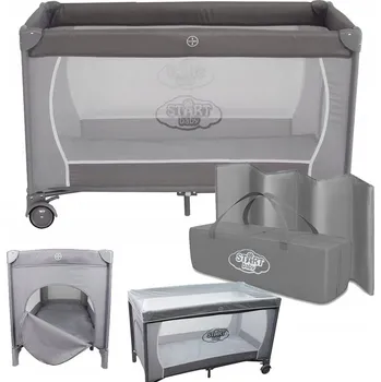 Cestovní postýlka Start Baby 60 x 120 cm šedá