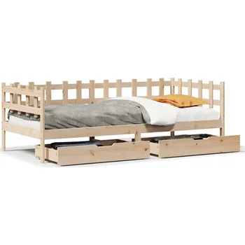 Postel Skládací dřevěná postel VidaXL 90x190 cm, borovice