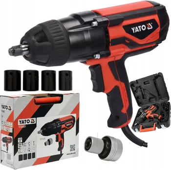 YATO ELEKTRICKÝ RÁZOVÝ UTAHOVÁK 600Nm 1020W 1/2" + HLAVICE 17-22mm