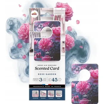 Osvěžovač vzduchu ELIX osvěžovač vzduchu vůně ROSE GARDEN 3 ks závěska do skříně růže