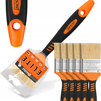 Malířský štětec 5x PLOCHÝ ŠTĚTEC 63 mm MALÍŘSKÝ NA VODOU ŘEDITELNÉ BARVY A LAKY Univerzální Z1-P