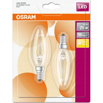 Žárovka LED žárovky Osram E14 250lm A++ 2 kusy