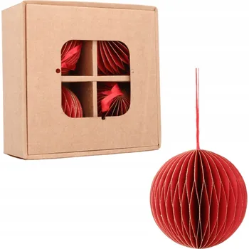 Vánoční dekorace Zdobená Vánoční Koule , Tvarované Vánoční Baňky , vánoční koule cetek 7 cm 4 ks