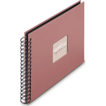 Fotoalbum Hama album klasické spirálové FINE ART 28x24 cm, 50 stran, terra, černé listy