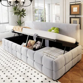 Postel Jednolůžková dřevěná postel Arhatreya 90x200 cm šedá