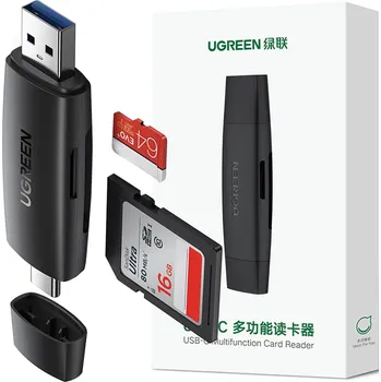 Příslušenství pro datový nosič UGREEN Multifunkční čtečka karet, černá