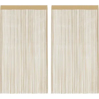 Obraz Béžové provázkové závěsy 100 x 250 cm, 2 ks