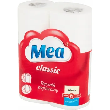 Utěrka Papírové utěrky celulóza Mea v balení 2 ks bílé