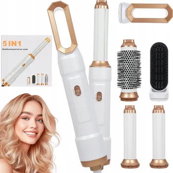 Fén Fén na vlasy 5v1 Multifunkční kulmofén žehlička na vlasy fén hřeben
