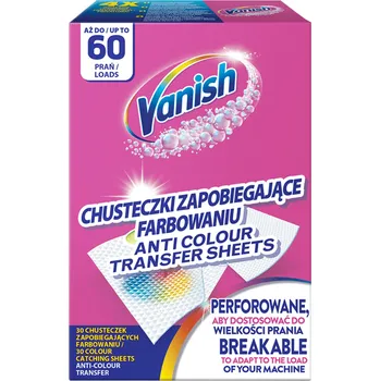 Prací prostředek Vanish Color Protect Ubrousky proti zabarvení prádla 30 kusů
