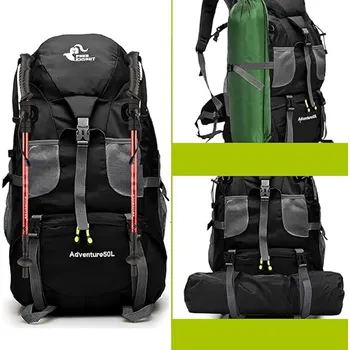 Sportovní batoh BATOH TURISTICKÝ TREKINGOVÝ SPORTOVNÍ CESTOVNÍ NA HORSKÉ VÝLETY 50L