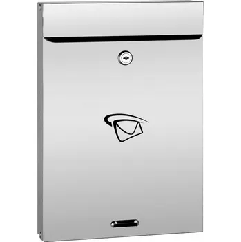 Poštovní schránka Aqbau poštovní poštovní schránka C4 nerezová, plochá, moderní