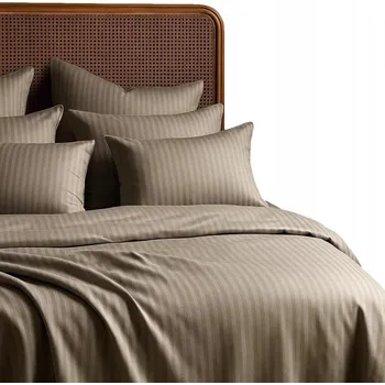 Povlečení Povlečení 160x200 proužky béžová TAUPE jednobarevné hladké