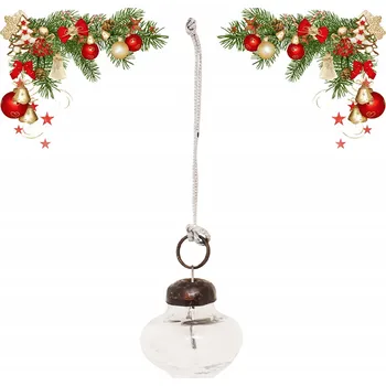 Vánoční dekorace VÁNOČNÍ KOULE SKLENĚNÁ DEKORACE PŘÍVĚSEK NA VÁNOČNÍ STROMEČEK - 5 cm