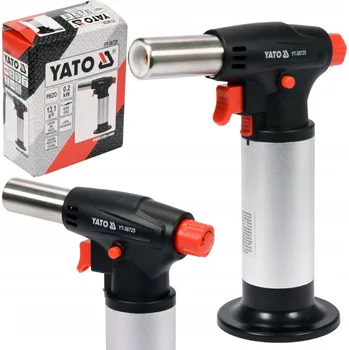 Horkovzdušná pistole UNIVERZÁLNÍ HORKOVZDUŠNÁ PISTOLE PLYNOVÝ RUČNÍ HOŘÁK S PIEZO ZAPALOVÁNÍM A REGULACÍ YT 36725