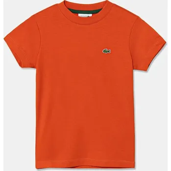 Chlapecké tričko Dětské bavlněné tričko Lacoste TJ1122 oranžová 22X, vel. 116