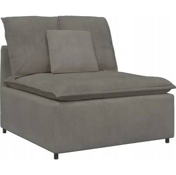 Pohovka Modulární středový díl pohovky s polštáři, světle šedý, 100 cm