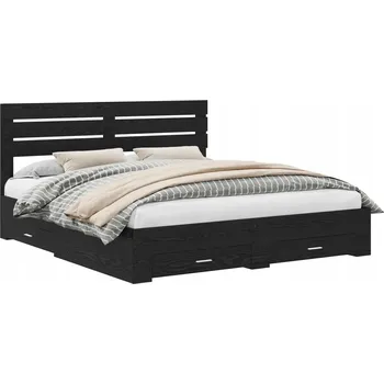 Postel Rámeček postele s zásuvkou a opěrkou hlavy Materiál na bázi dřeva