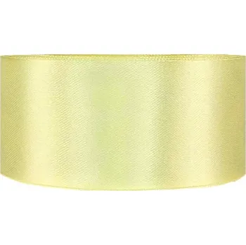 Stuha Saténová stuha oboustranná 25m x 38mm žlutozelená