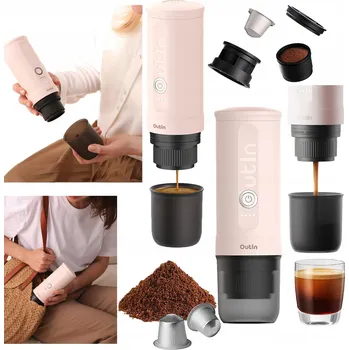 Kávovar Automatický automatický kávovar Outin Nano Espresso Maker růžový