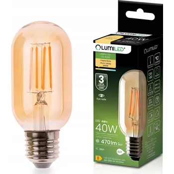 Žárovka LED ŽÁROVKA E27 T45 FILAMENT 4W = 40W 470LM 2000K 360° DEKORATIVNÍ LUMILED