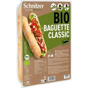 Pečivo Schnitzer Bageta classic kukuřičná 2x180g bio BIO VEGAN BEZLEPEK Množství: 1 ks