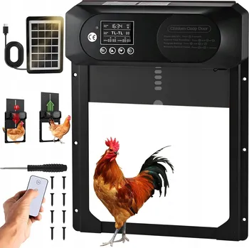 Zabezpečení domácnosti AUTOMATYCZNE DRZWI DO KURNIKA S ČASOVAČEM, OCHRANA PROTI SKŘÍPNUTÍ, VODĚODOLNÉ