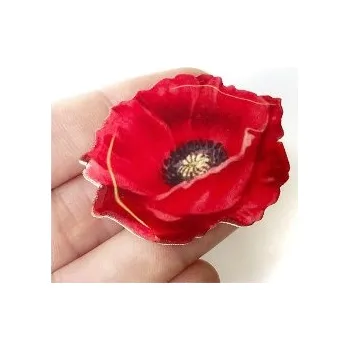 Brož Vlčí mák brož - kokino 29144