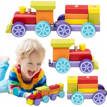 ostatní stavebnice HRAČKA Stavebnice Stavební Kostky SADA Hraček pro DĚTI Vláček