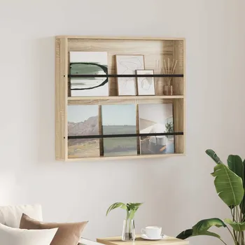 police vidaXL Regál na časopisy Sonoma dub 80 x 12 x 70 cm kompozitní dřevo