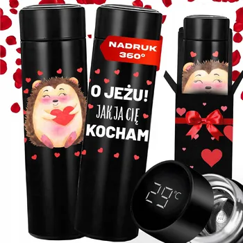 TERMOHRNEK TERMOSKA V DÁRKOVÉM BALENÍ VALENTÝN DÍVKA S JEŽKEM