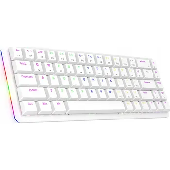 Klávesnice Rampage Mechanická klávesnice s nízkým profilem REBEL WHITEBS Blue switch